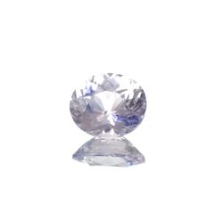 アイスラベンダーサファイア(宝石名サファイア)スリランカ/マダガスカル産 0.72ct 識別済[250817480]6x5.3mm前後
