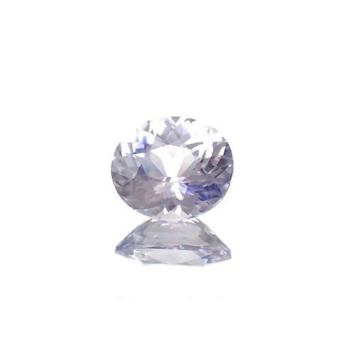 アイスラベンダーサファイア(宝石名サファイア)スリランカ/マダガスカル産 0.72ct 識別済[250817480]6x5.3mm前後