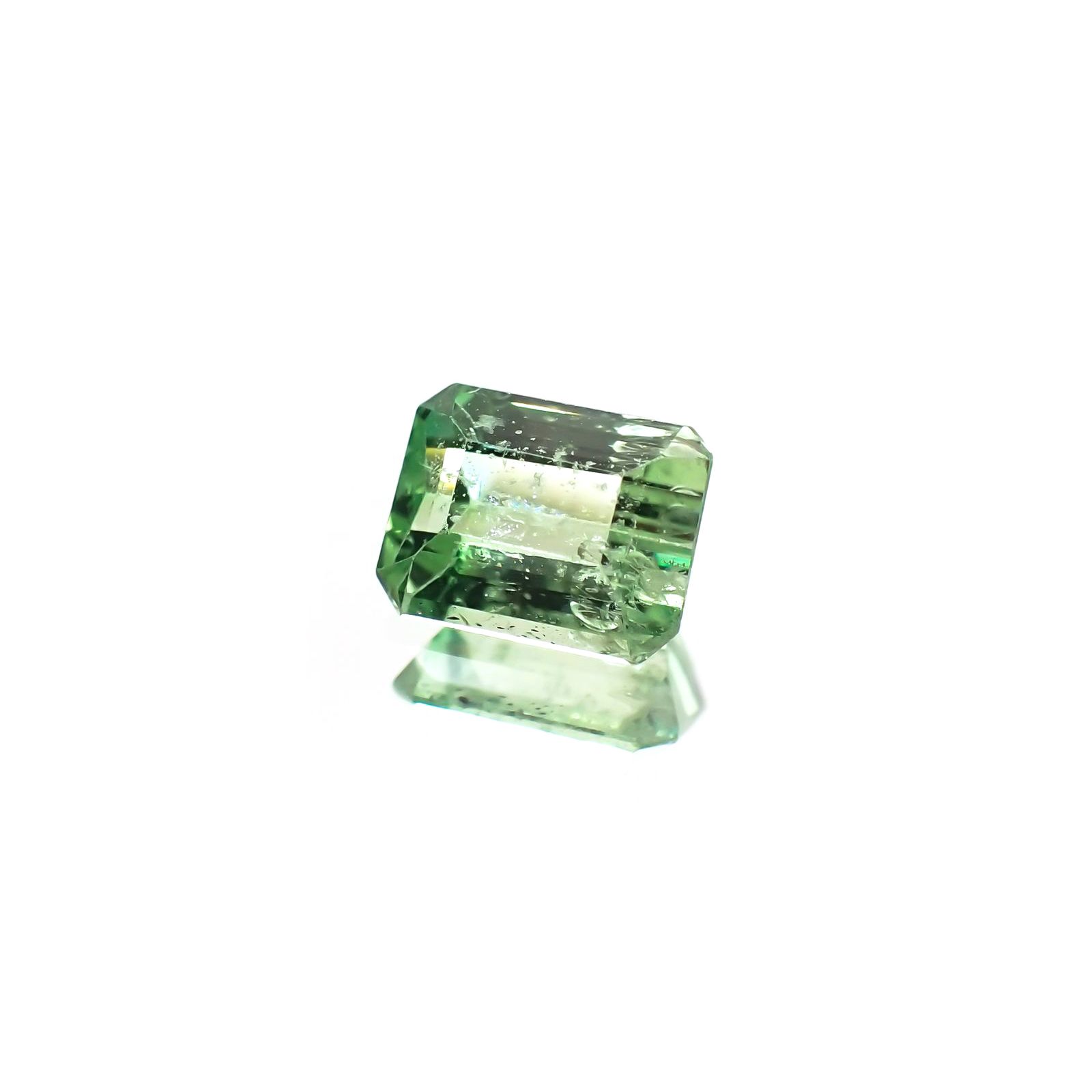 バイカラーツァボライト(宝石名グリーン グロッシュラー・ガーネット) タンザニア産 1.19ct 識別済[210711908]6.5×5mm前後