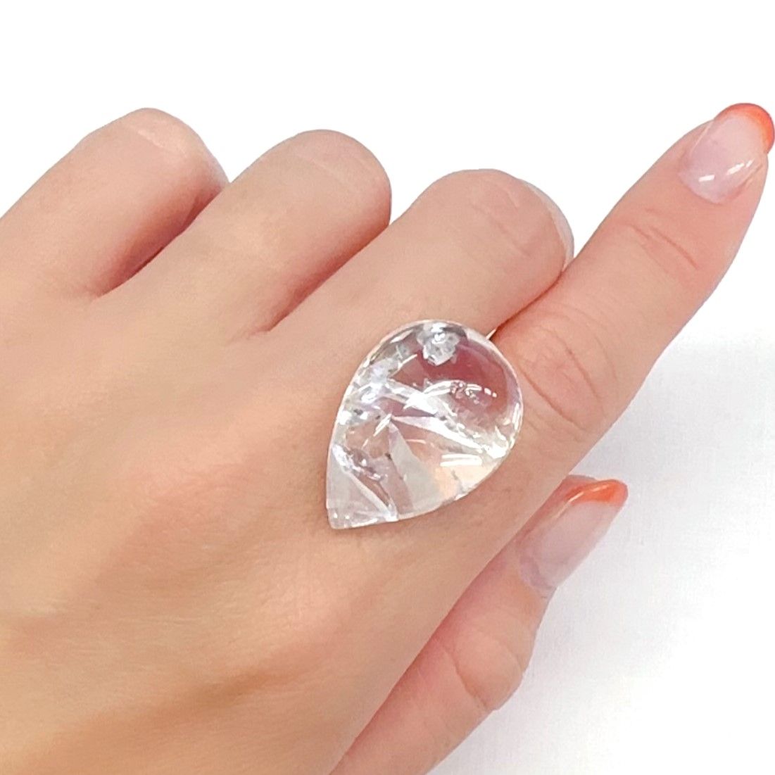 マニフェストインクォーツ ブラジル産 41.41ct[240527421]27x19.3mm前後