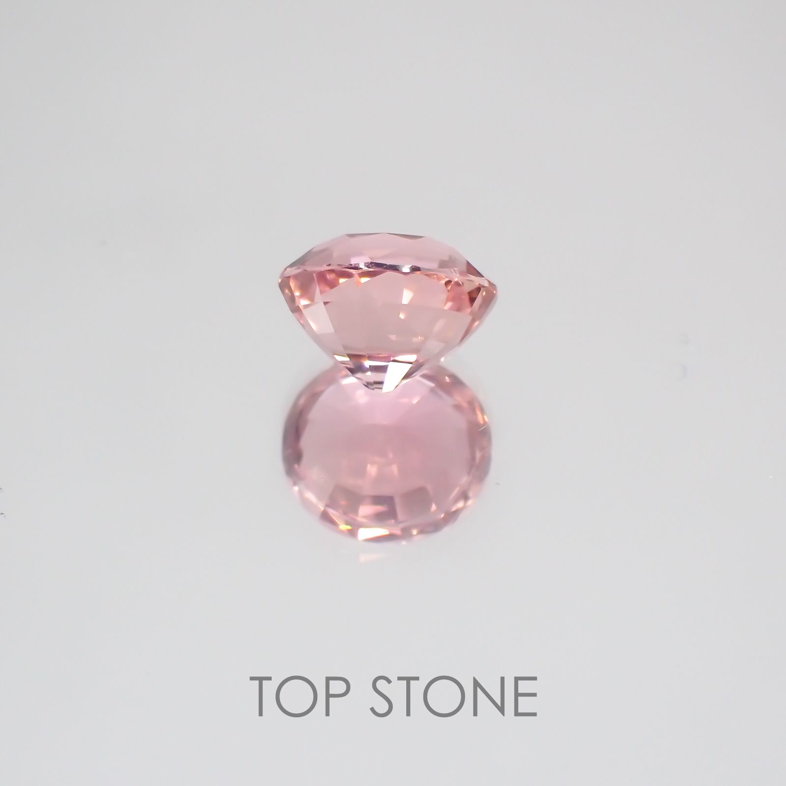 ピンクトルマリン パパラチャカラー ルワンダ産 ルース 1.61ct[21039975]7.4×6.7mm前後