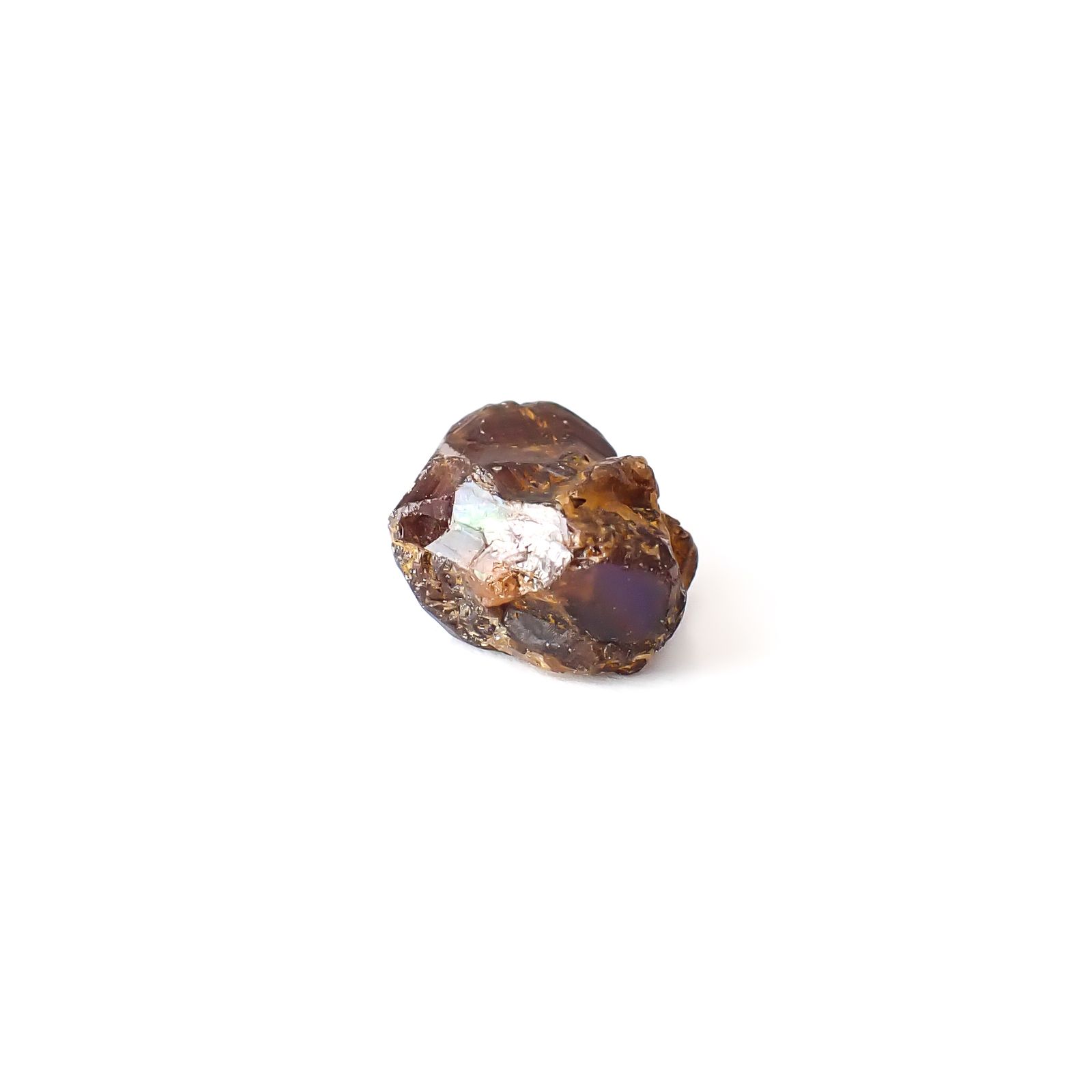 レインボーガーネット原石3個セット 日本・奈良県産 15.70ct(3pcs合計) / 7.1-10.4x7.0-9.7mm前後 [260432081]