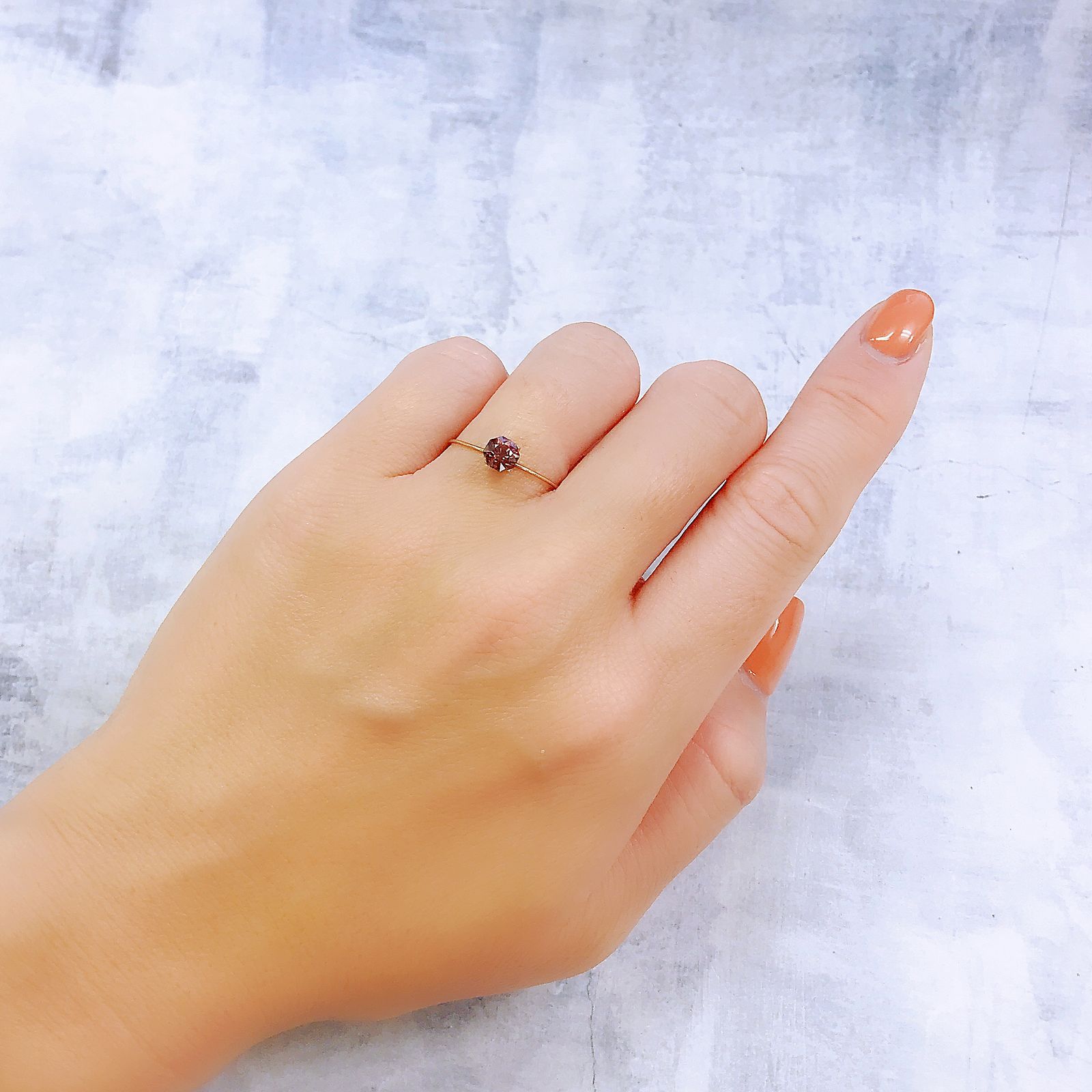 ◇オクタゴンカット◇レッドジルコン(宝石名ジルコン)スリランカ/カンボジア産 0.76ct 識別済[221018492]4.9x4.9mm前後