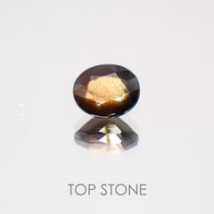 ゴールドシーンサファイア(宝石名シーン・サファイア) ケニア産 0.64ct 識別済[20129276]5.4×4.5mm前後