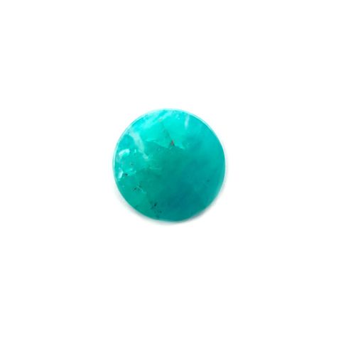 マトリックスアマゾナイト(アマゾナイトインクォーツ/フェルドスパー) ブラジル産 2.57ct[231024004]11.2x11.2mm前後