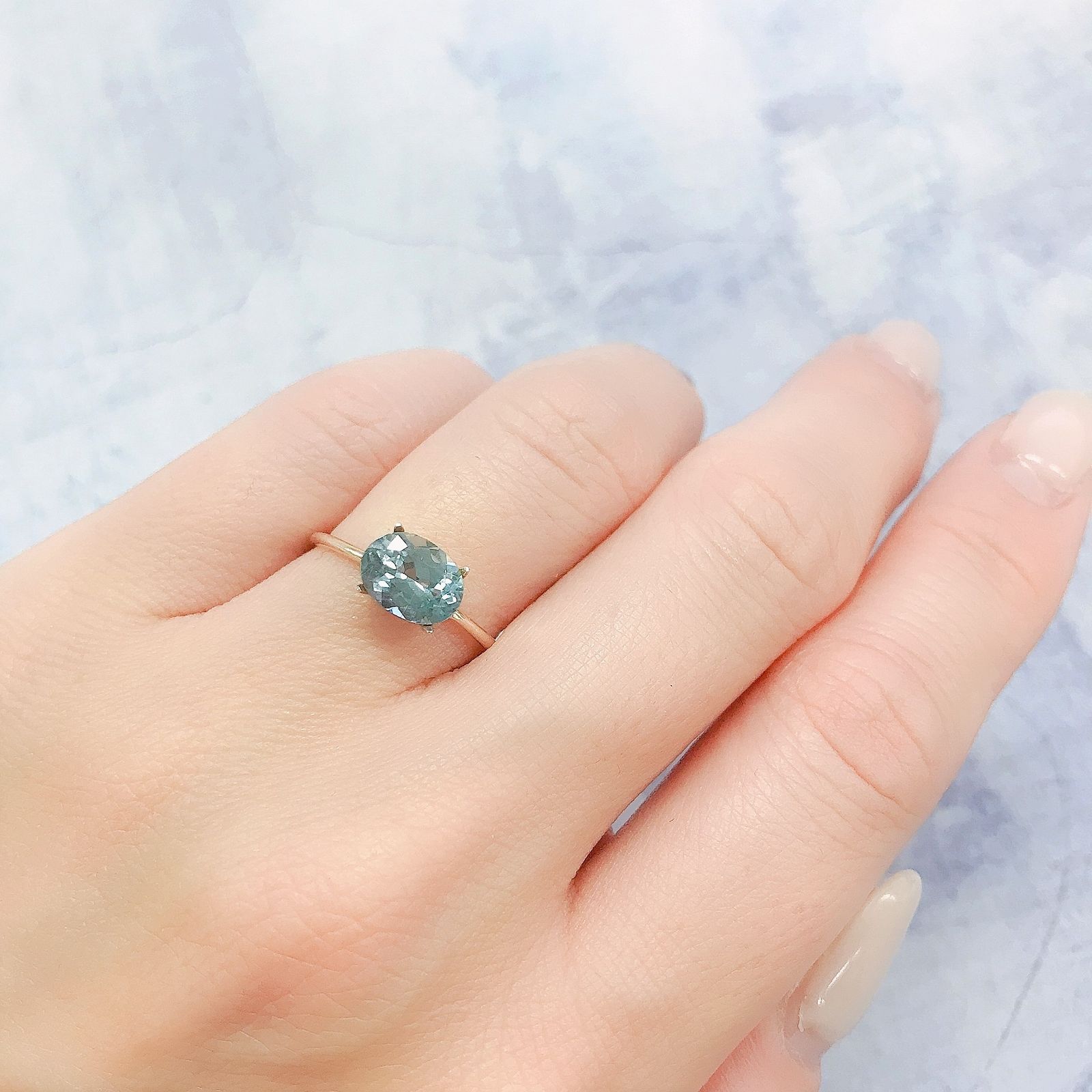 シーフォームカイヤナイト(宝石名カイヤナイト)タンザニア産 1.50ct 識別済[220616277]8.1x6.1mm前後