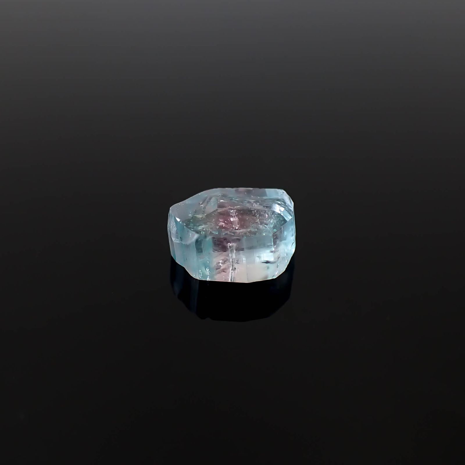 ウォーターメロントルマリン 原石スライス アフガニスタン産 2.33ct [250430212]8.8x7.1mm前後