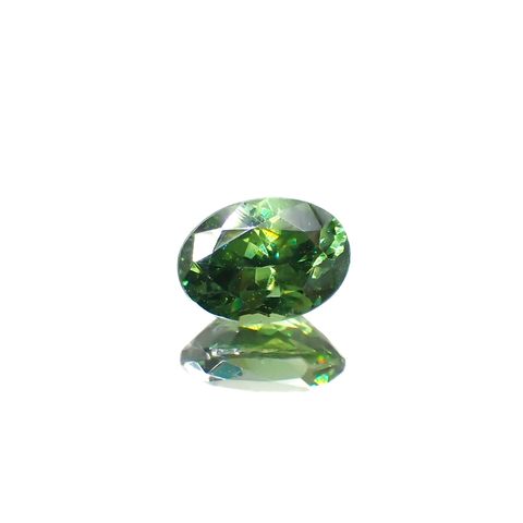 グリーンスファレライト(宝石名グリーン・スファレライト)ブルガリア産 0.907ct ソ付(彩珠)[231225082]6.4x4.6mm前後