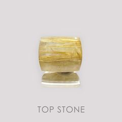タイチンルチルクォーツ(宝石名ルチルレイテッド・クォーツ) ブラジル産 6.36ct 識別済[21019173]13×10.9mm前後