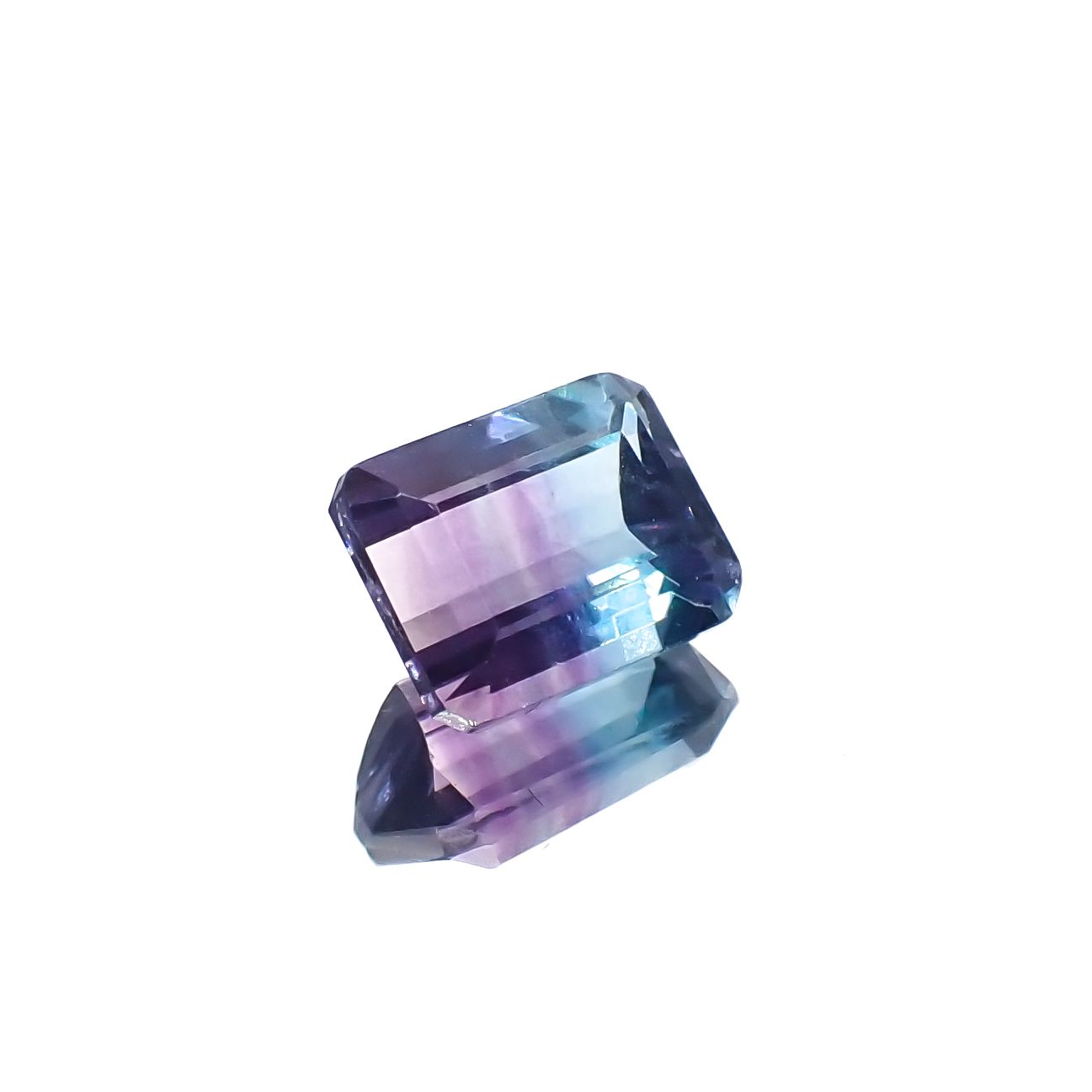 パーティカラーフローライト ブラジル産 3.00ct[230321179]8.9x6.9mm前後