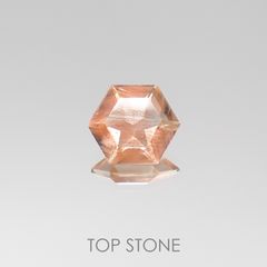 ◇ヘキサゴンカット◇オレゴンサンストーンSA(宝石名ラブラドライト) アメリカ・オレゴン州産 0.67ct 識別済[210610969]6.1×6.1mm前後