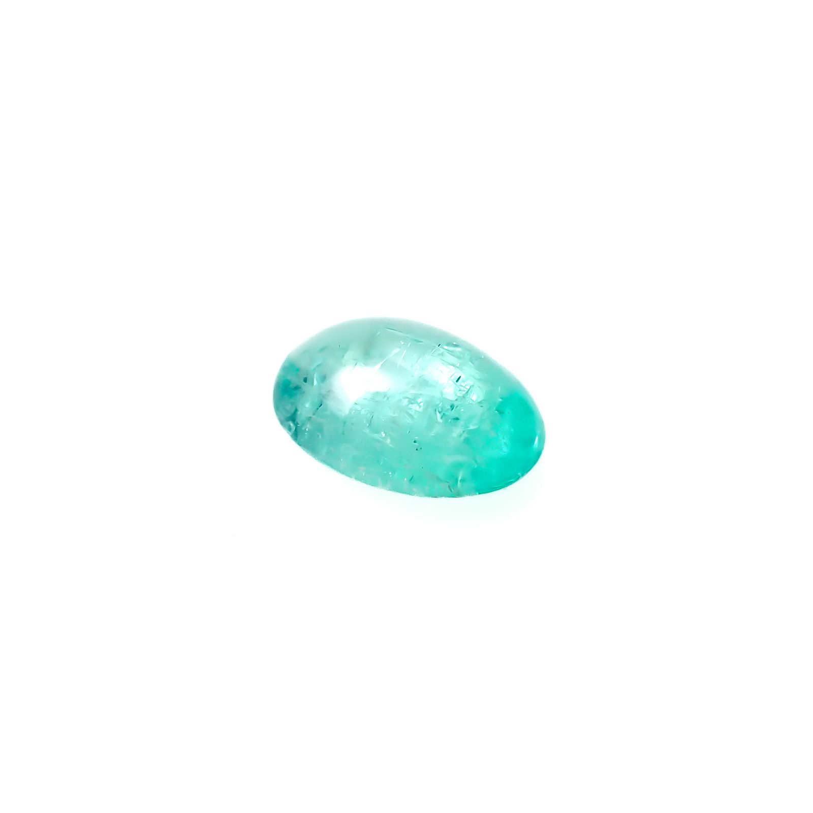 パライバトルマリン(宝石名トルマリン/別名パライバ・トルマリン)ブラジル・キントス鉱山産 0.76ct 識別済[240928729]7.1x5.1mm前後