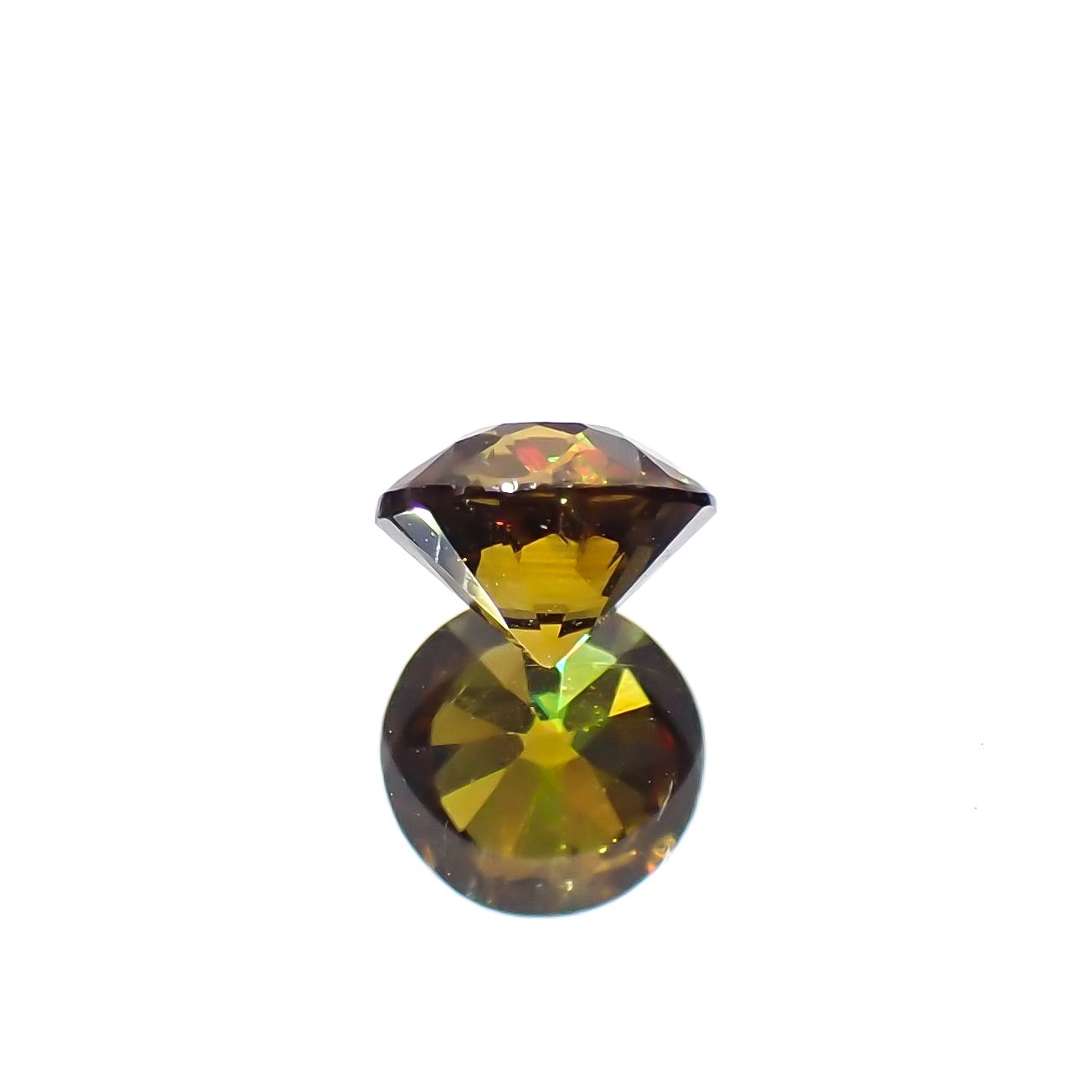 アンドラダイトグロッシュラーガーネット(宝石名アンドラダイト/グロッシュラー・ガーネット)ナミビア産 0.46ct 識別済[231224552]4.5x4.5mm前後