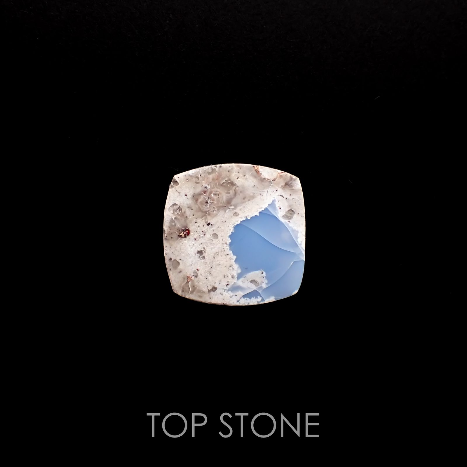 マトリックスブルーオパール アメリカ・オレゴン州産 4.67ct[221219390]14.3x14.2mm前後