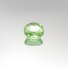 ミントガーネット(宝石名グリーン グロッシュラー・ガーネット)タンザニア・メレラニ鉱山産 1.01ct 識別済[230622488]6.5x5.8mm前後