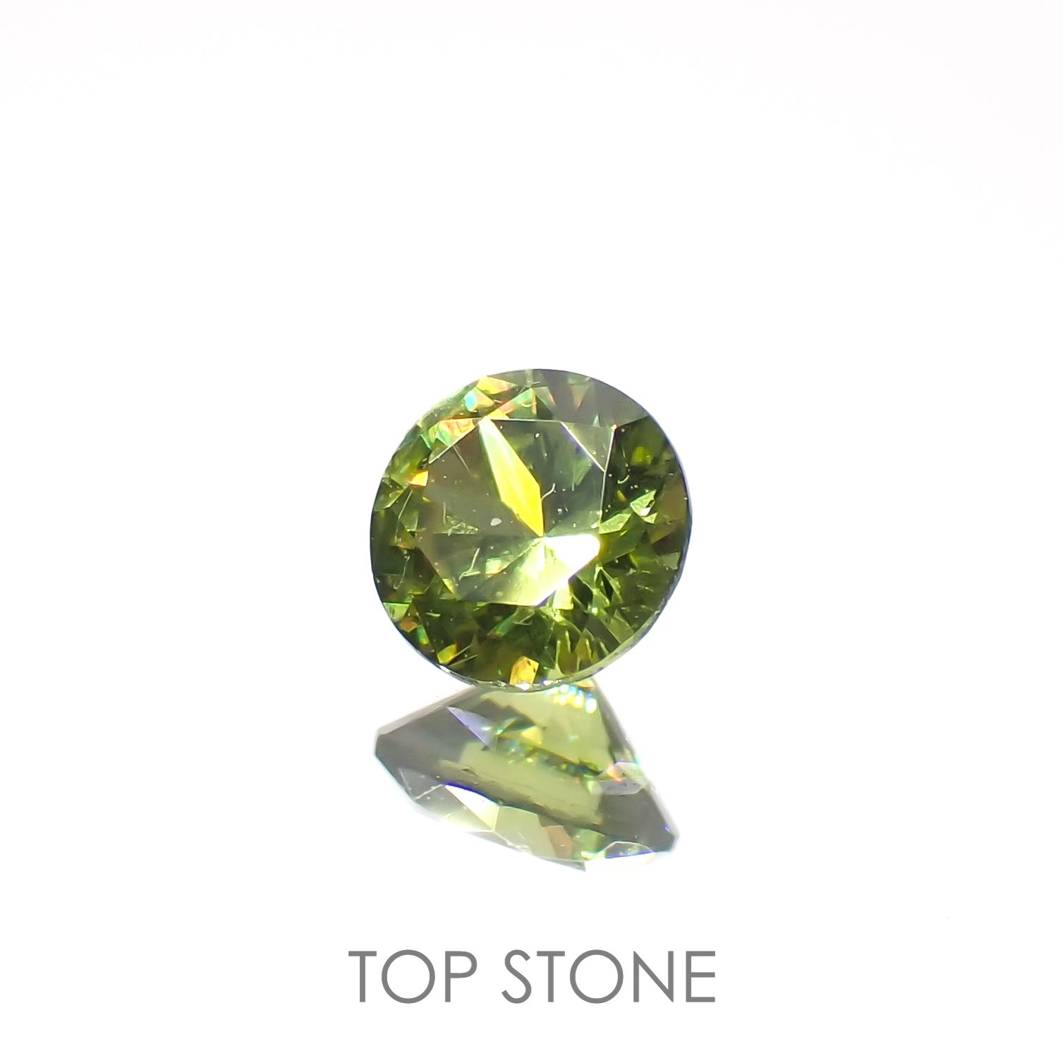 デマントイドガーネット(宝石名デマントイド・ガーネット)ロシア産 0.18ct 識別済[221119166]3.4x3.4mm前後