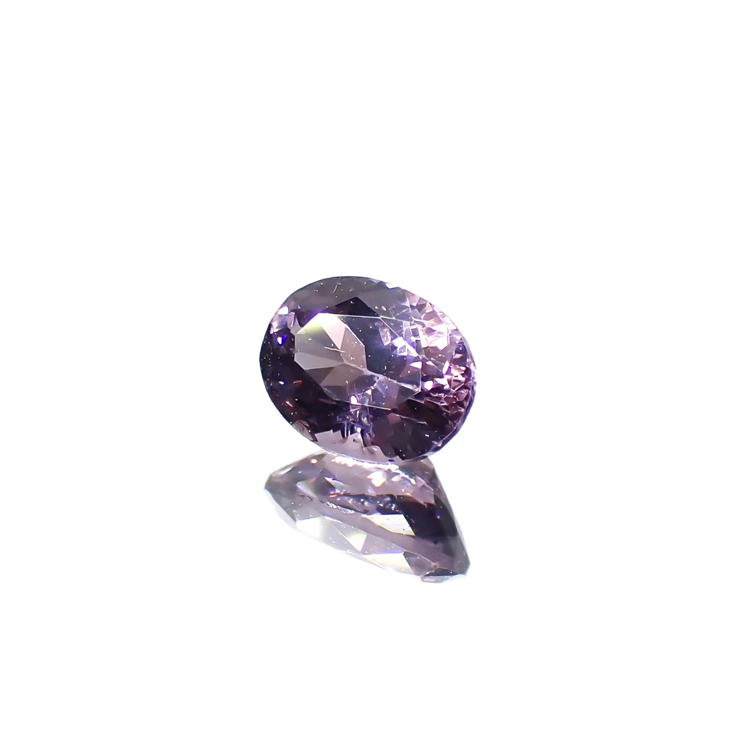パープルスピネル(宝石名スピネル)ビルマ/マダガスカル産 0.37ct 識別済[241029266]4.9x3.6mm前後
