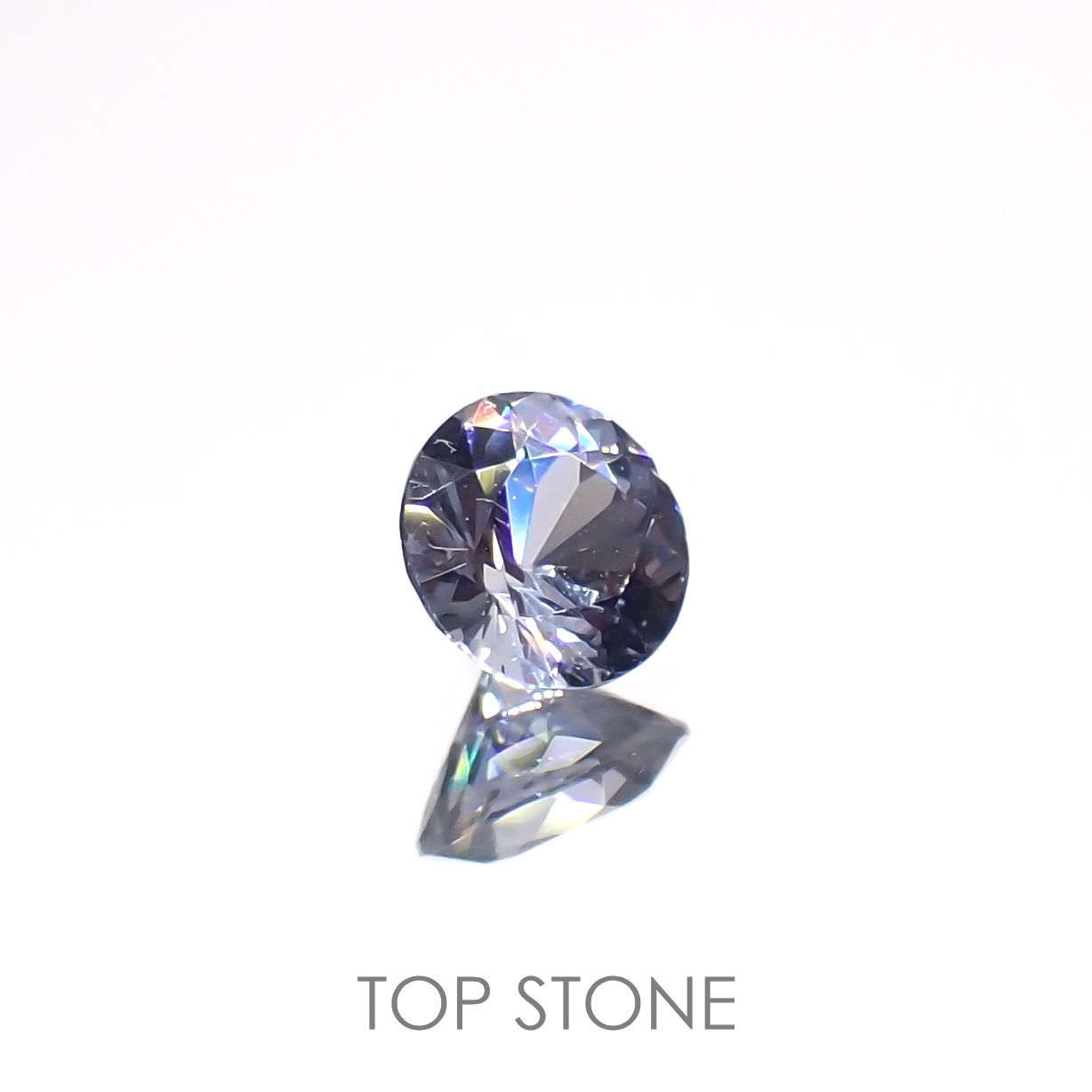 グレイッシュブルースピネル(宝石名スピネル)ビルマ/マダガスカル産 0.24ct 識別済[230119905]3.9x3.9mm前後