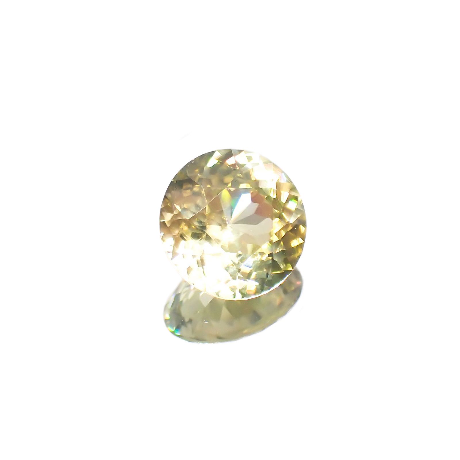 イエロージルコン(宝石名ジルコン)スリランカ/カンボジア産 1.83ct 識別済[230823194]7.3x7.3mm前後
