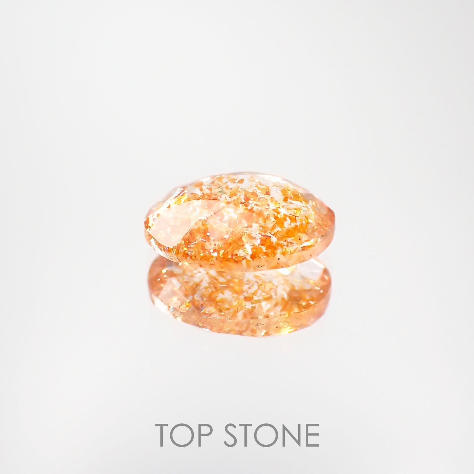 イリュージョンサンストーン インド産 1.60ct[221219254]9.1x7.2mm前後