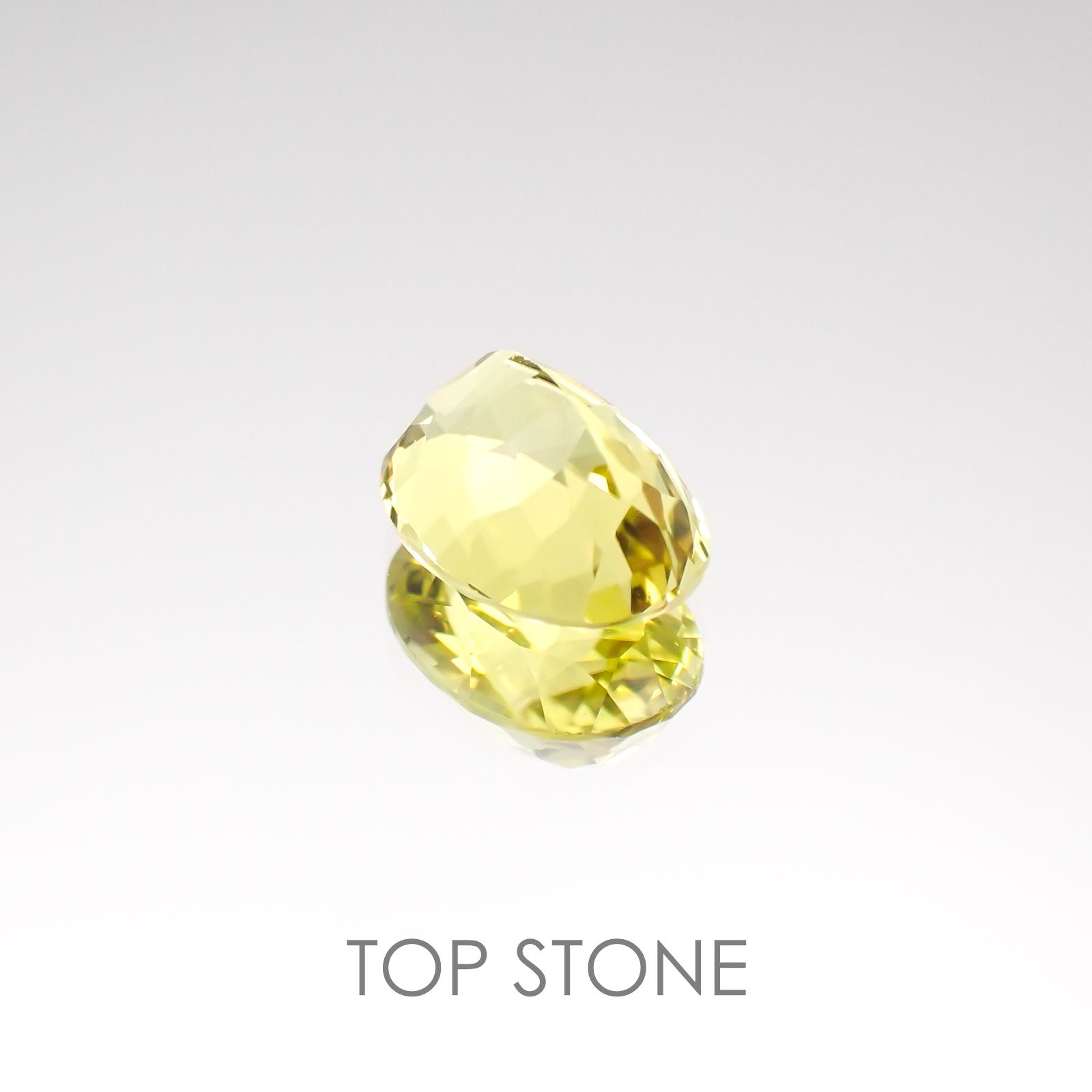 カナリートルマリン(宝石名イエロー・トルマリン) モザンビーク産 1.394ct ソ付(彩珠)[20117429]8.1×6.2mm前後
