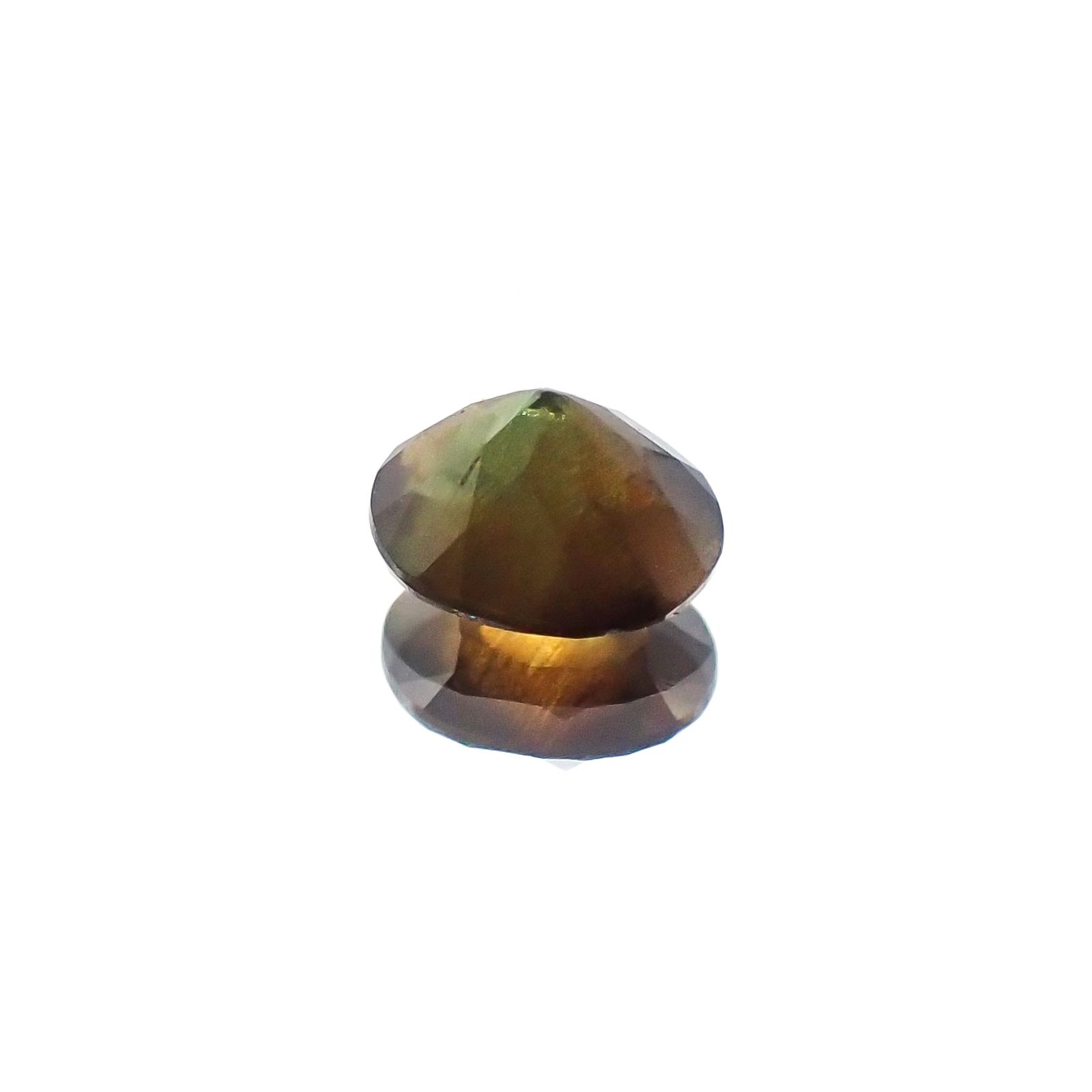 ゴールドシーンサファイア(宝石名シーン・サファイア)ケニア産 識別済 0.69ct / 5.4x4.4mm前後 [231023798]