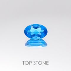ネオンブルーアパタイト(宝石名アパタイト) ブラジル産 0.45ct 識別済[20095962]6×3.9mm前後