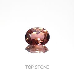 オレンジトルマリン(宝石名トルマリン)コンゴ民主共和国産 1.56ct 識別済[230320851]8.5x6.6mm前後