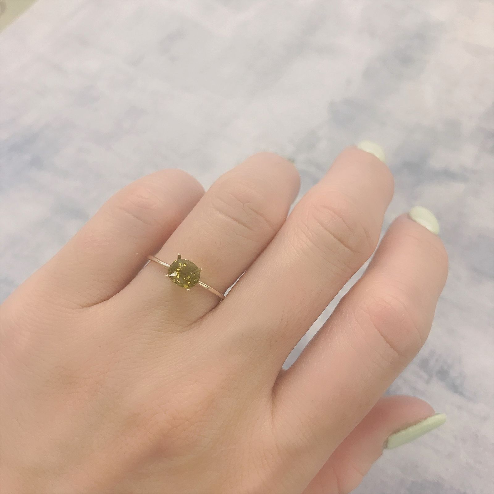 マリガーネット(宝石名グロッシュラー アンドラダイト・ガーネット)マリ共和国産 1.06ct 識別済[220115243]5.9x5mm前後