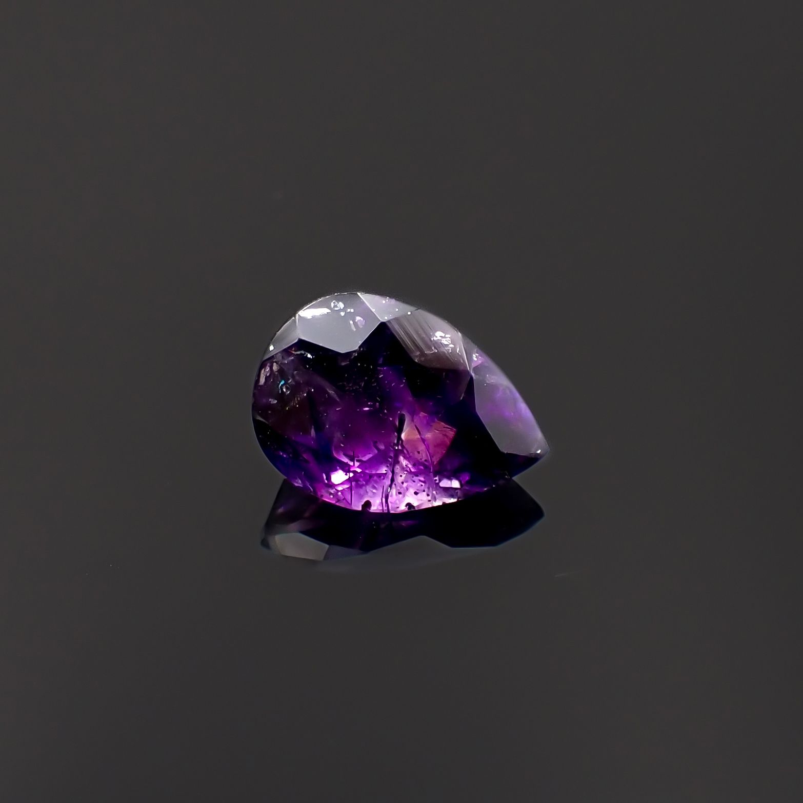 アメジストエレスチャル ナイジェリア産 2.70ct[230622440]11.2x7.9mm前後
