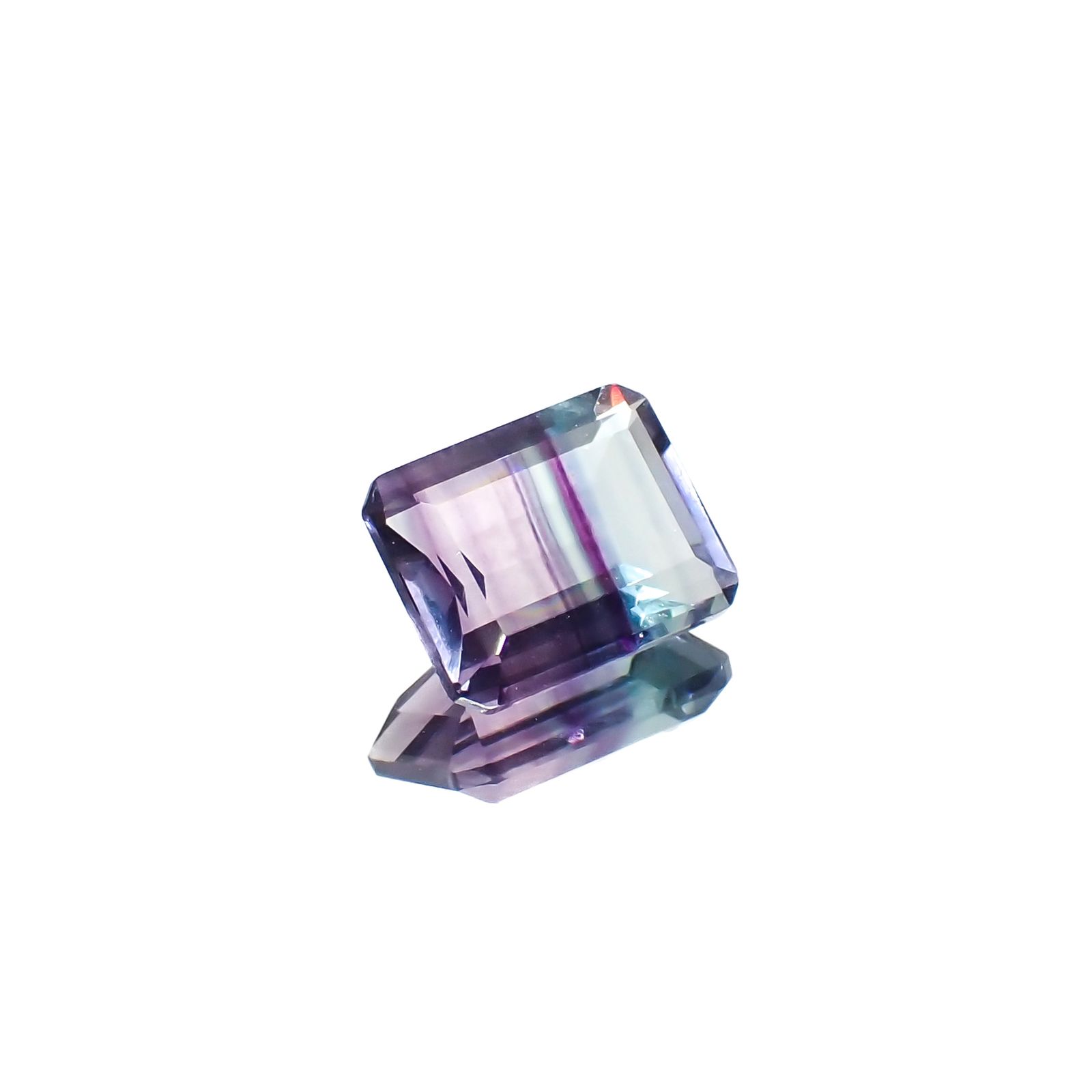 パーティカラーフローライト フルオレッセンス ブラジル産 3.44ct[230823269]10x7.9mm前後
