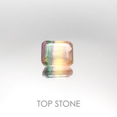 バイカラーフローライト ブラジル産 ルース 4.35ct[20095598]10.1×8.1mm前後