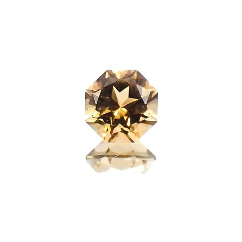◇オクタゴンカット◇イエロートルマリン SA(宝石名トルマリン)ブラジル産 0.55ct 識別済[231124204]5x5mm前後
