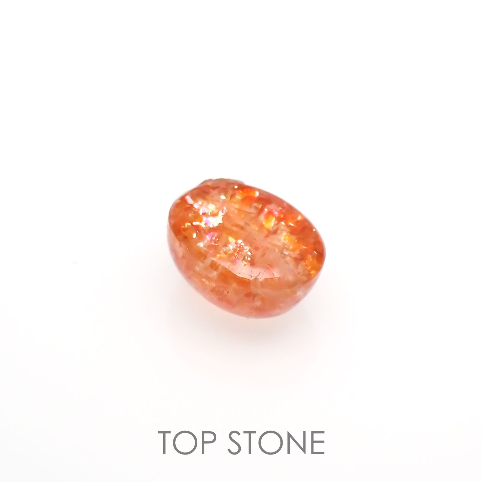 イリュージョンサンストーン(宝石名フェルドスパー) タンザニア産 2.69ct 識別済[211013343]9.1×7.3mm前後