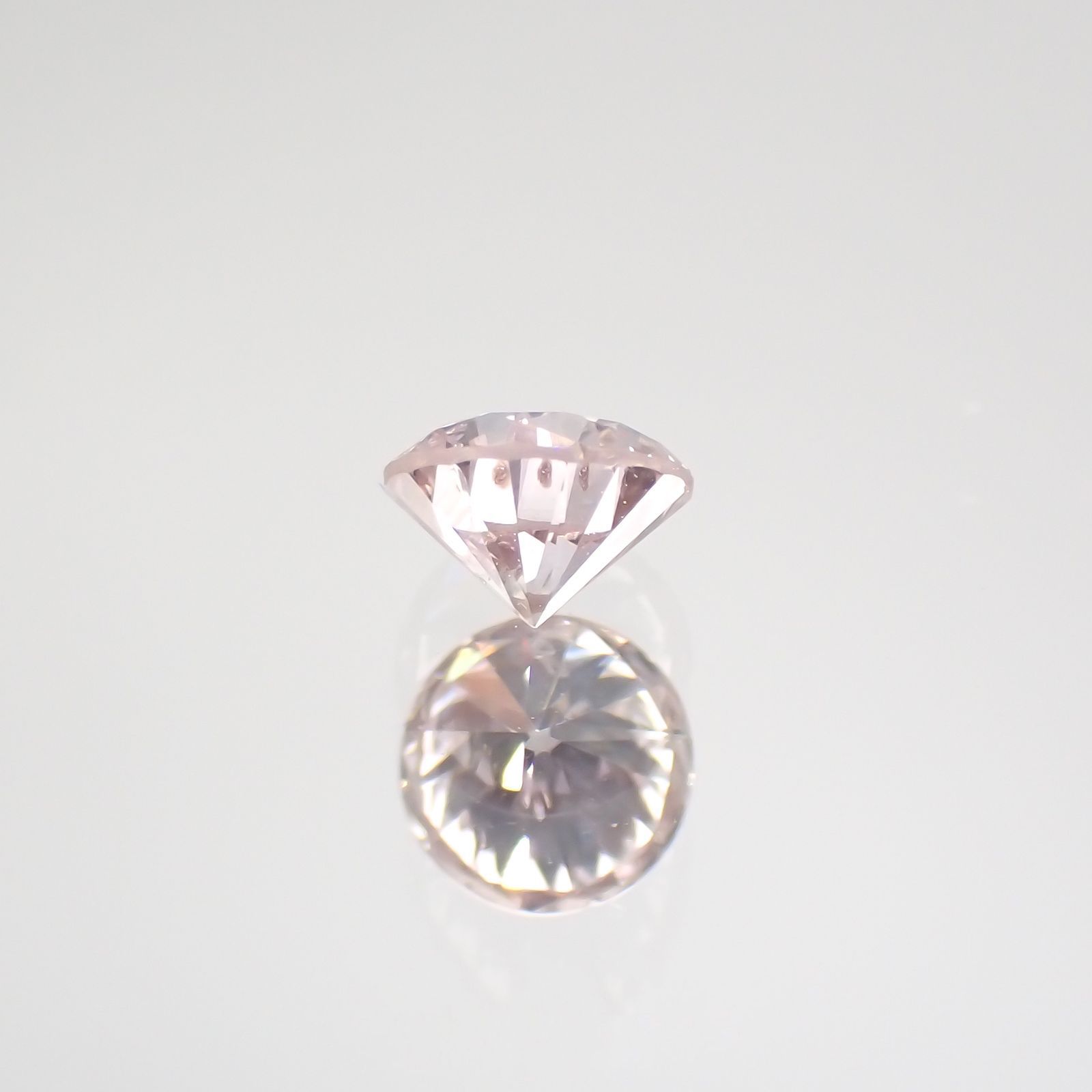 ピンクダイヤモンド SI-2 / VERY LIGHT BROWNISH PINK ソーティング付き 産 ルース 0.25ct[210812230]3.9×3.9mm前後