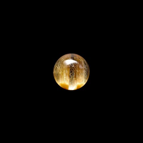 ルチルクォーツキャッツアイ ブラジル産 9.43ct[240125643]12.8x12.8mm前後