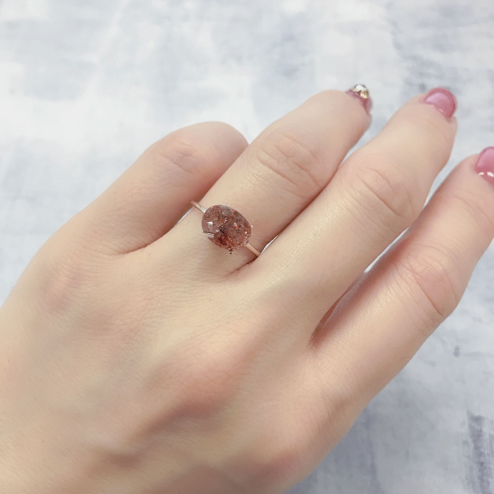ファイヤークォーツ ナイジェリア産 1.98ct[220114746]9.3x7.1mm前後