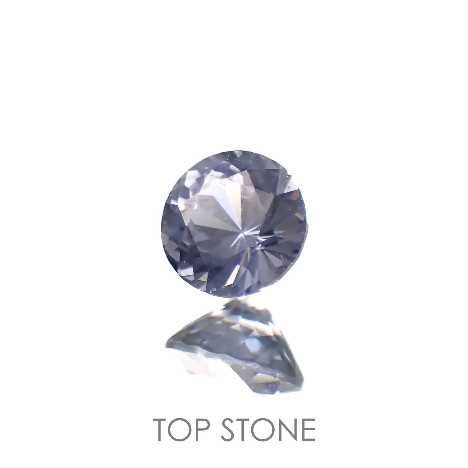 グレイッシュブルースピネル(宝石名スピネル)ビルマ/マダガスカル産 0.32ct 識別済[220817437]4.1x4.1mm前後