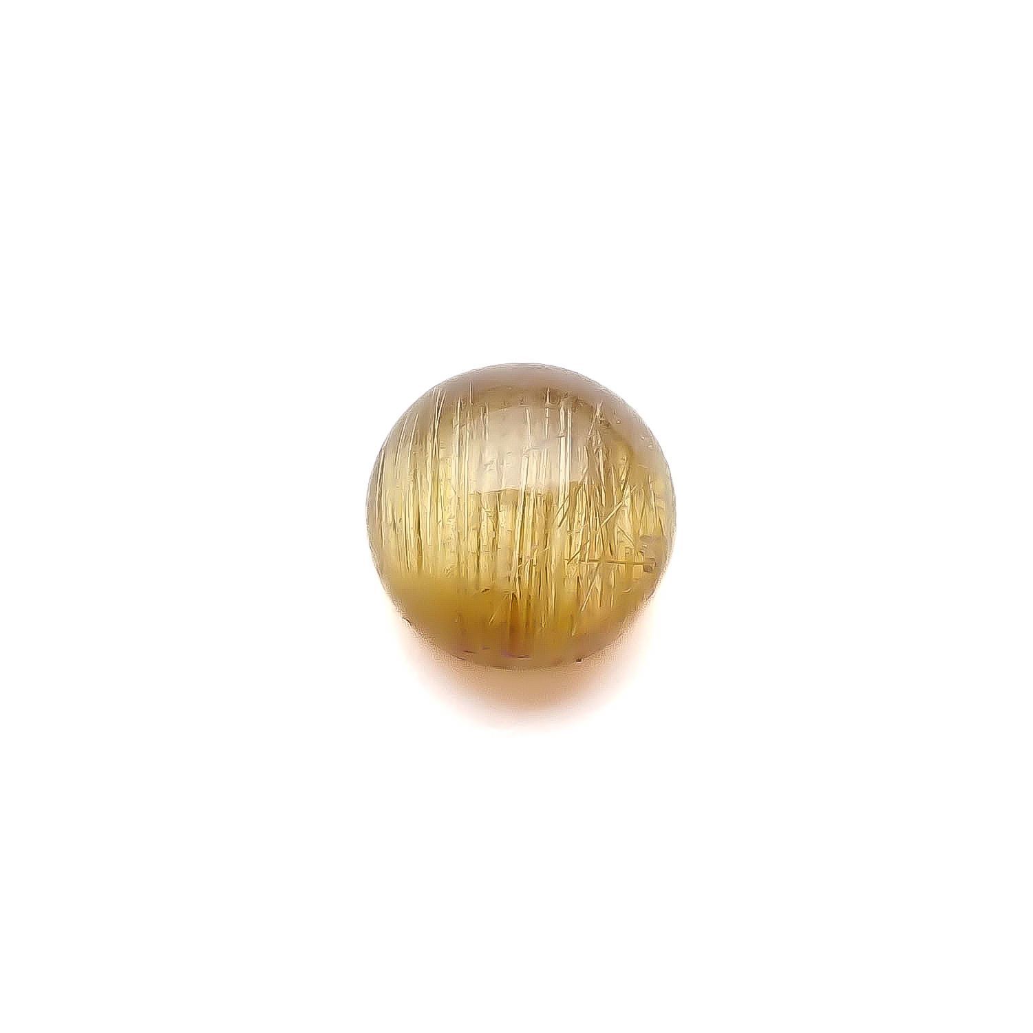 ルチルクオーツキャッツアイ ブラジル産 2.24ct[240427338]7.9x7.9mm前後