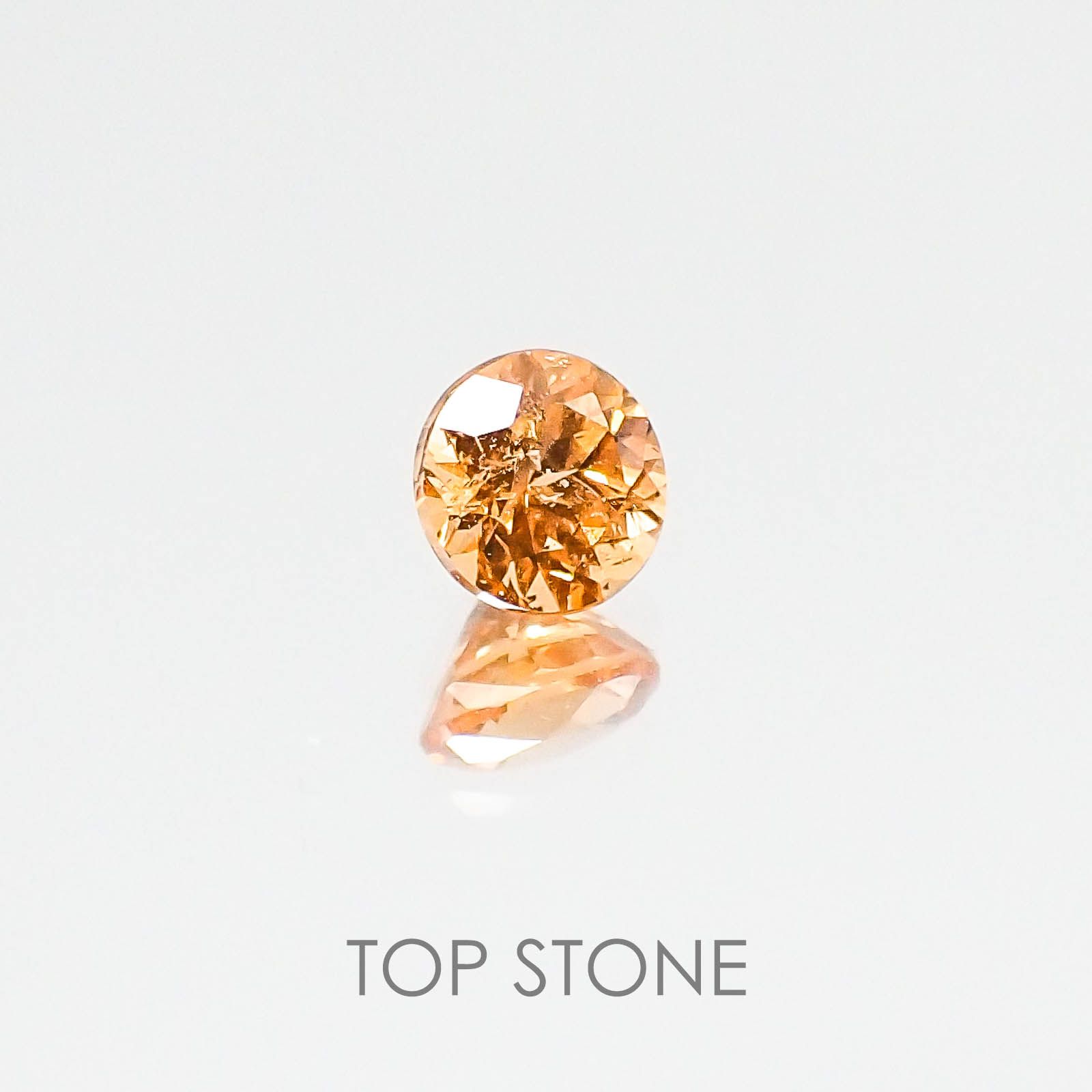 スペサルティンガーネット マンダリンオレンジカラー(宝石名スペサルティン・ガーネット) ケニア産 0.36ct 識別済[20084399]3.9×3.9mm前後
