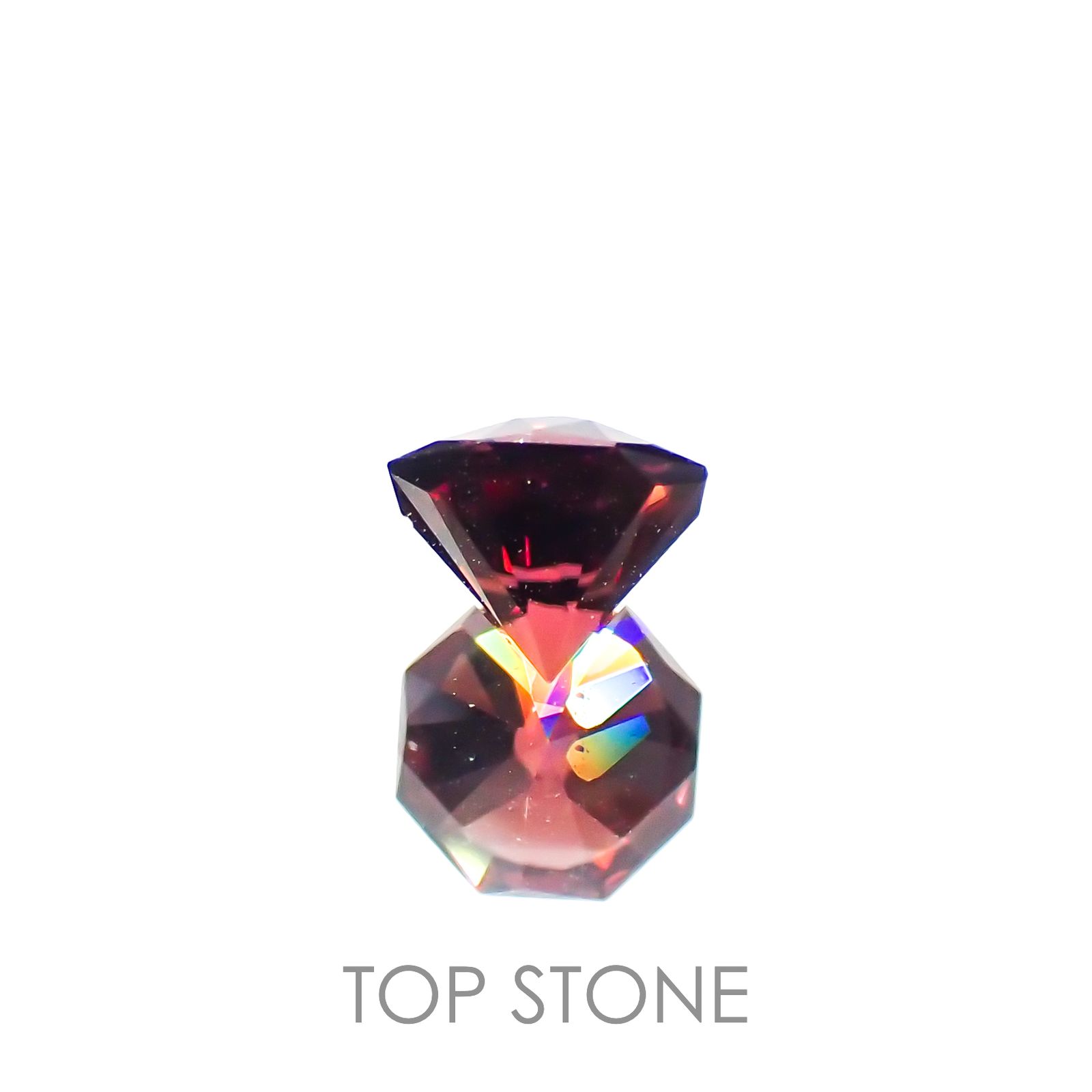 ◇オクタゴンカット◇レッドジルコン(宝石名ジルコン)スリランカ/カンボジア産 0.84ct 識別済[221219497]5x5mm前後