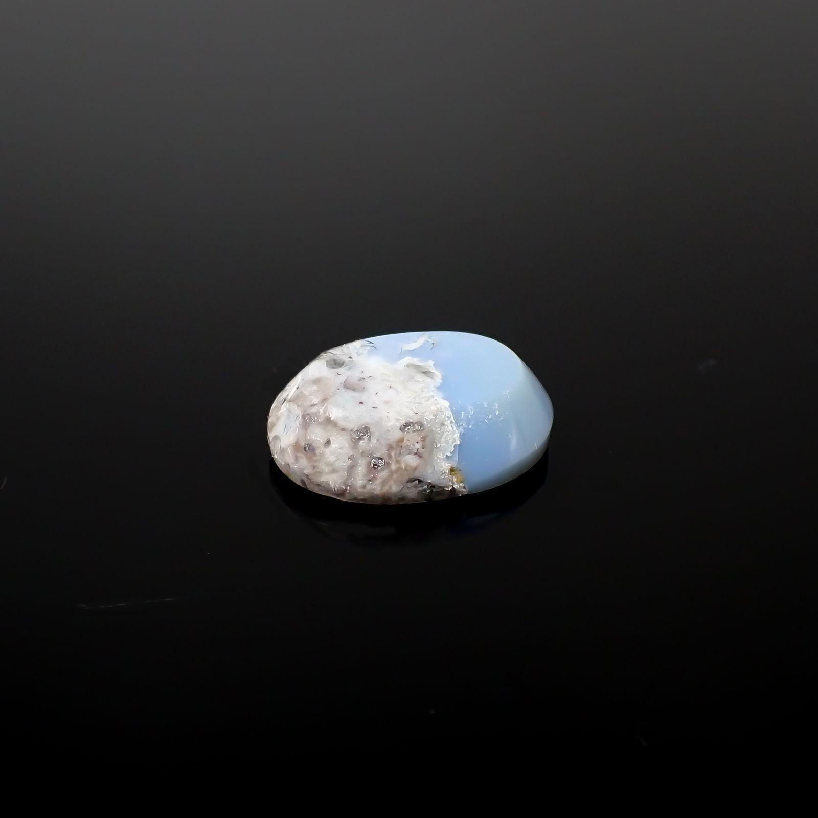 マトリックスブルーオパール アメリカ・オレゴン州産 4.33ct / 13.5x9.9mm前後 [251225730]