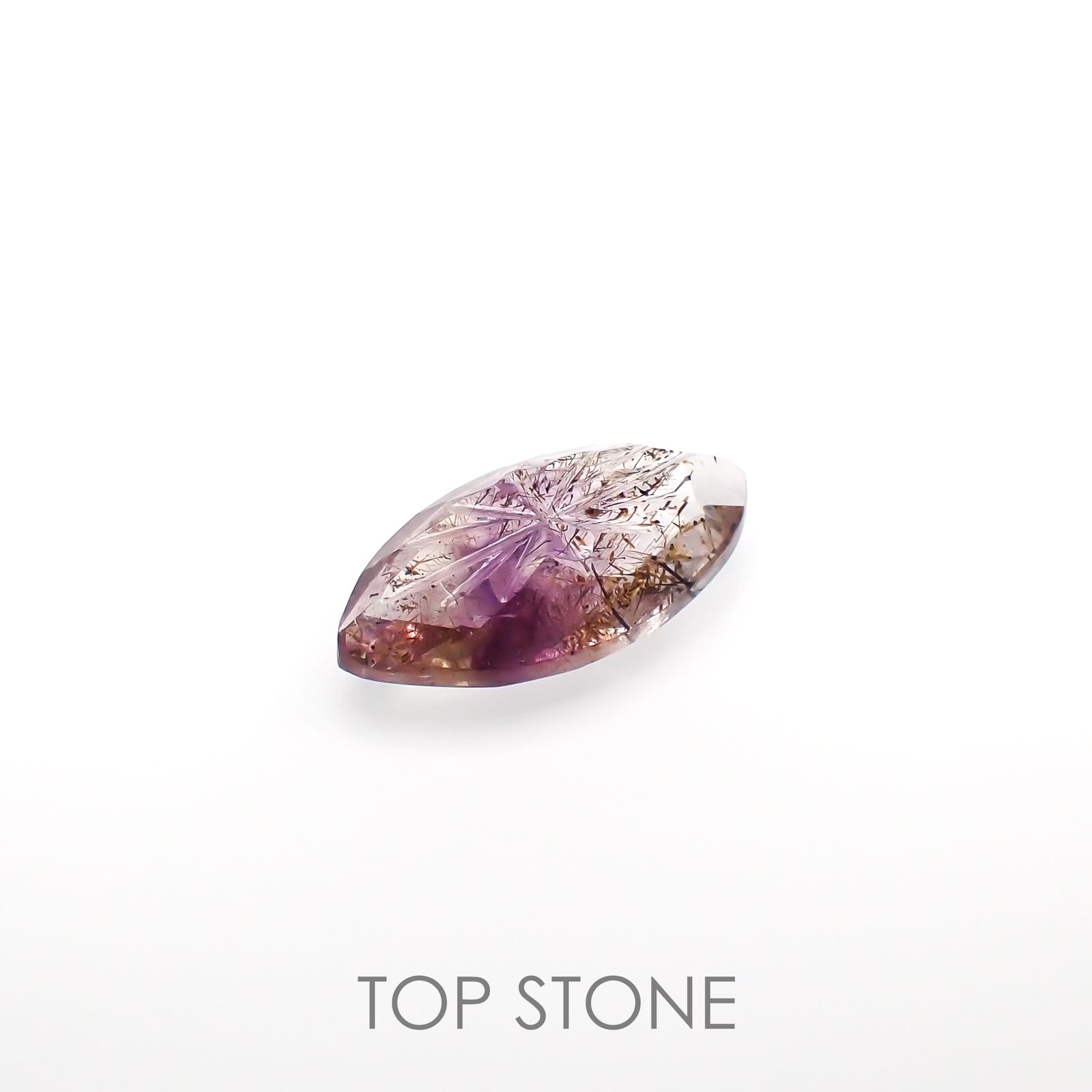 ◇甲州貴石切子Plus Three◇スーパーセブン カード付き ブラジル産 2.82ct[220114605]14.6x7.7mm前後