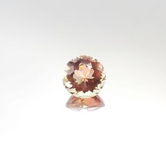 バイカラーオレゴンサンストーン(宝石名バイカラー・ラブラドライト)アメリカ・オレゴン州産 2.291ct ソ付(彩珠)[230722721]8.7x8.6mm前後