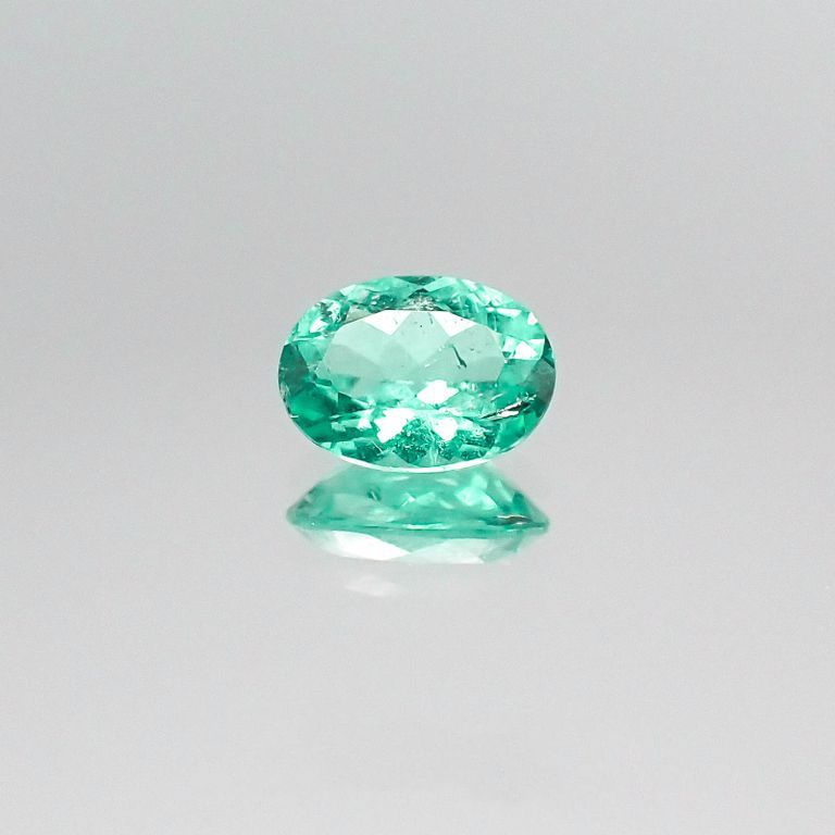 パライバトルマリン(宝石名トルマリン/別名パライバ・トルマリン) ブラジル産 0.479ct ソ付(宝貴協)[20052682]6×4.5mm前後