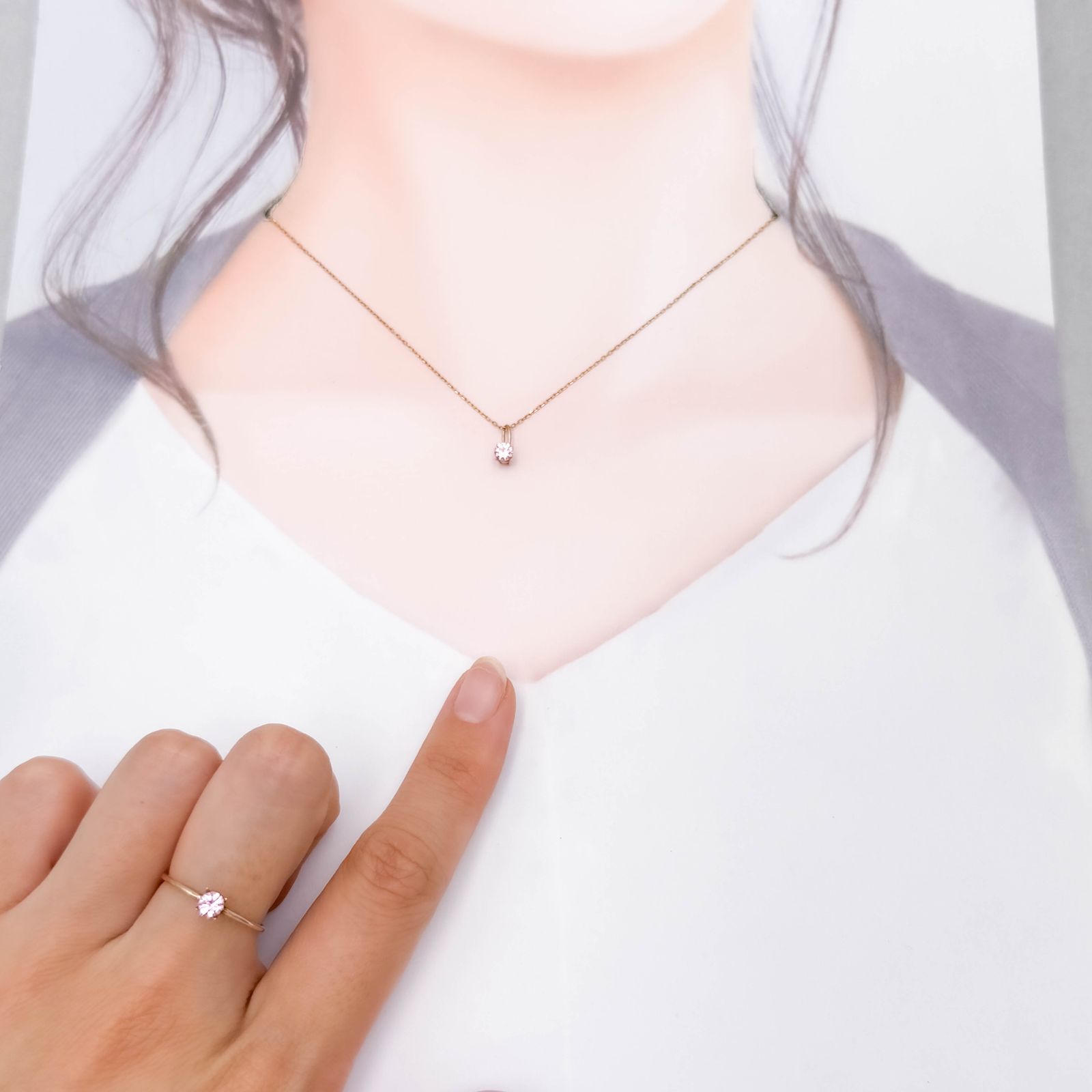 ◇ペアセット◇ピンクスピネル タンザニア産 0.41ct(2pcs合計) [250730793]3.6x3.6mm前後