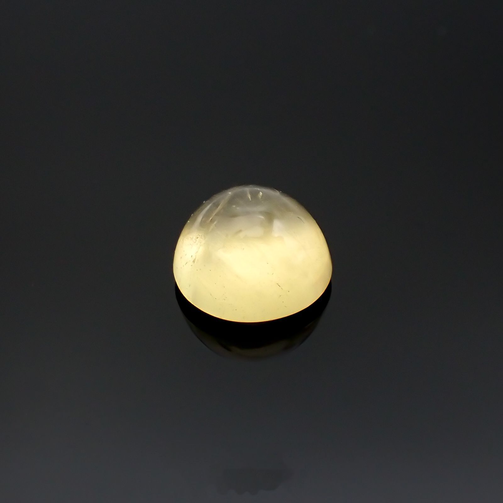 イエローベリルキャッツアイ(宝石名イエロー・ベリル キャッツアイ)ブラジル産 2.16ct 識別済[220917874]8x7.9mm前後