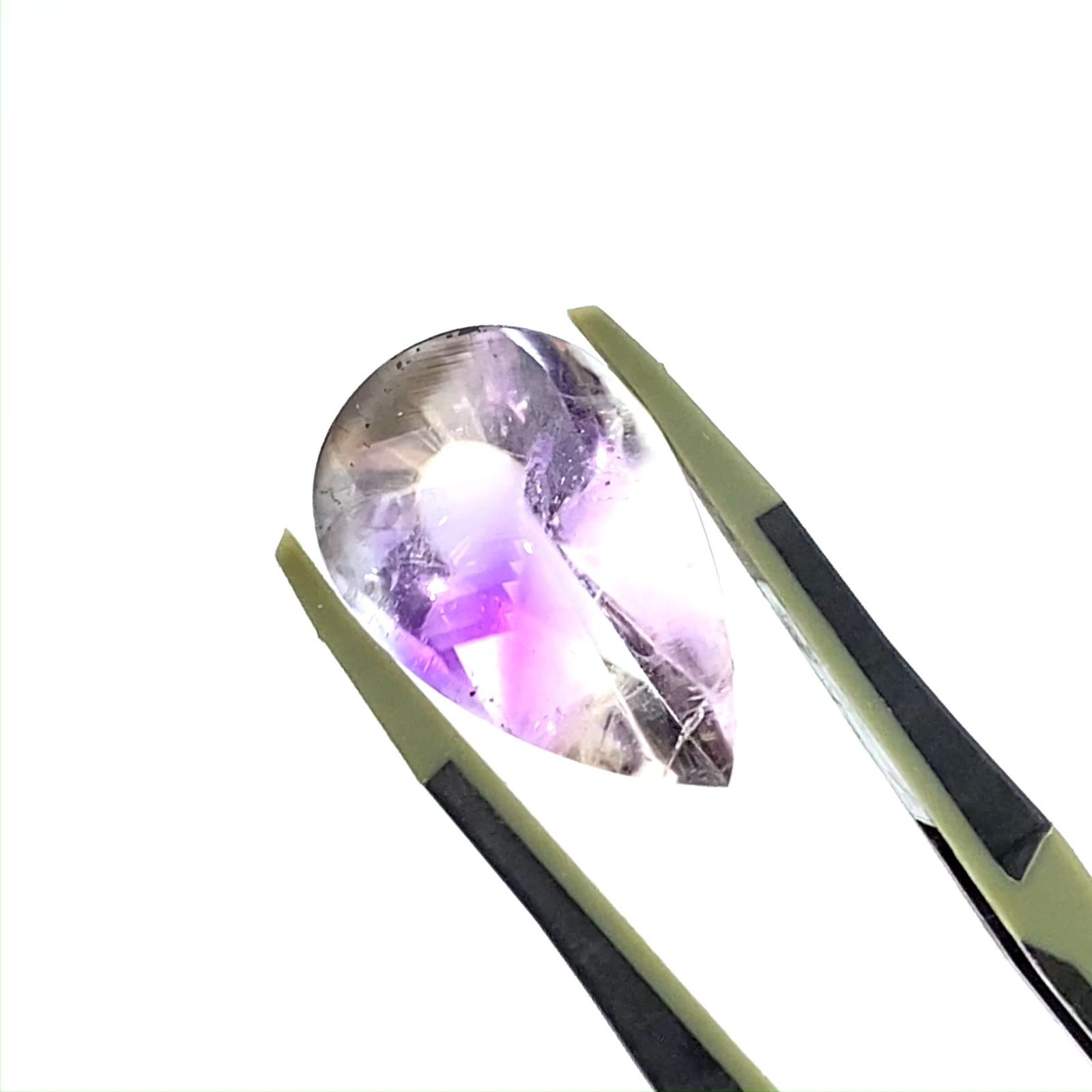 アメジストエレスチャル ブラジル産 15.40ct[220917981]21.4x14.1mm