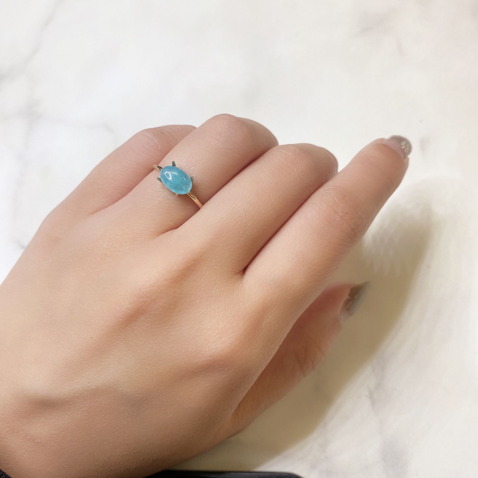 ヘミモルファイト(宝石名ヘミモルファイト) コンゴ産 1.36ct 識別済[211013282]8.6×5.8mm前後
