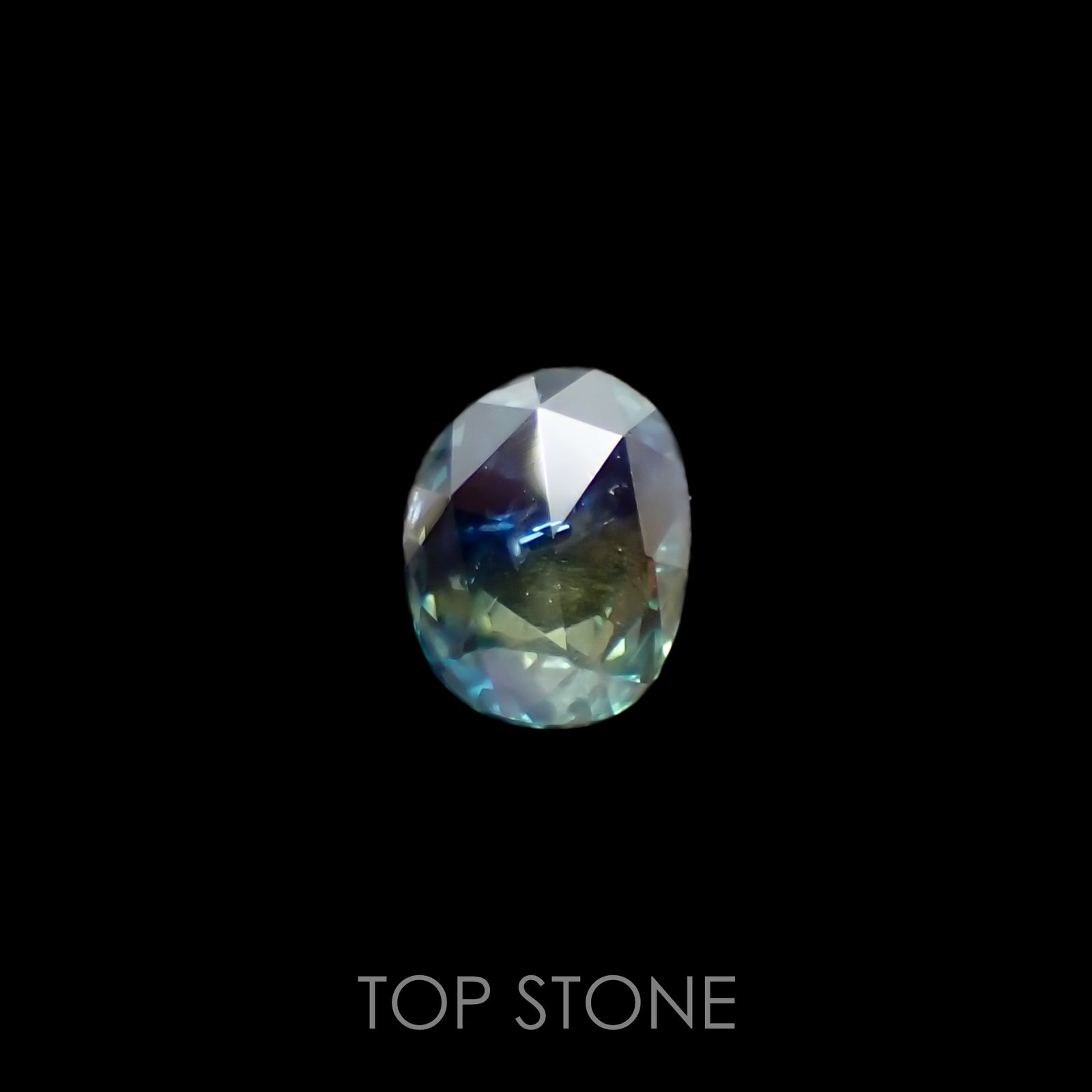 ◇ローズカット◇バイカラーサファイア(宝石名バイカラー・サファイア) マダガスカル産 0.56ct 識別済[210913206]6.5×5.2mm前後